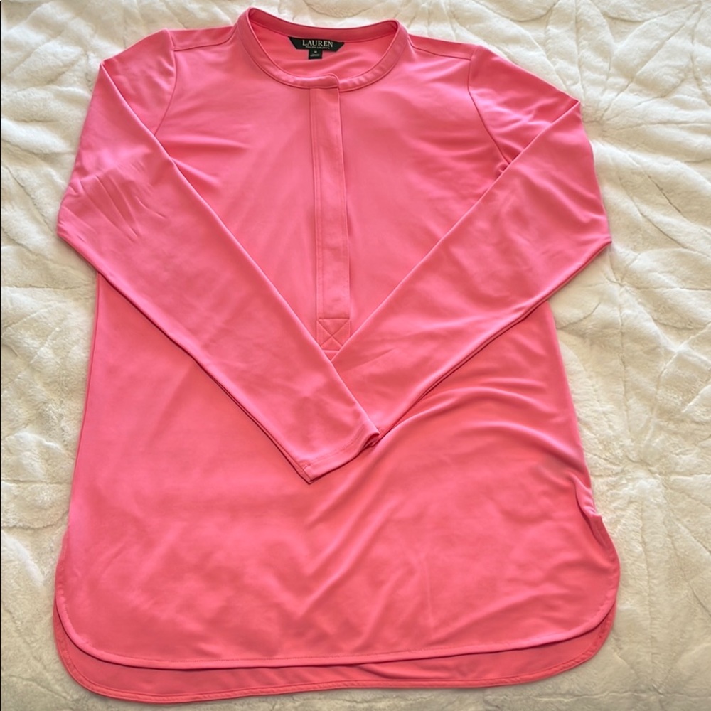 Lauren Ralph Lauren Pink Casual Sporty Blouse Long Sleeves